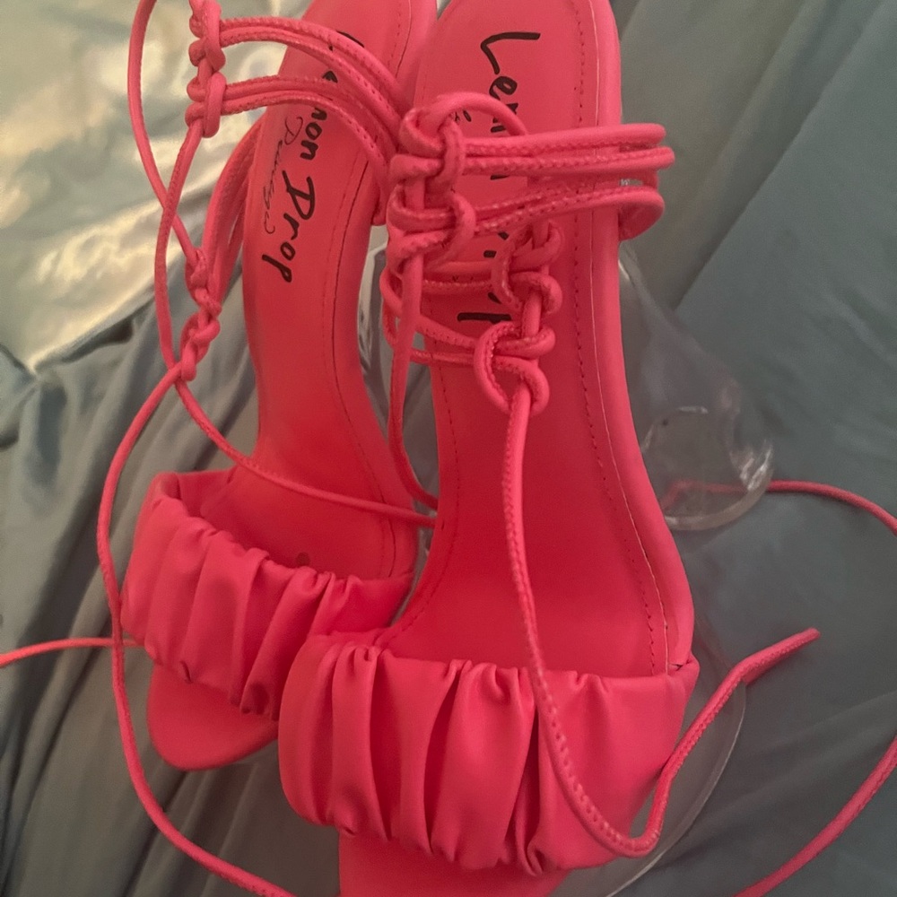Fuchsia Inez platform heels